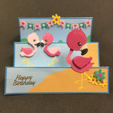 Flamingo Stepper Card Digital Cardmaking Download