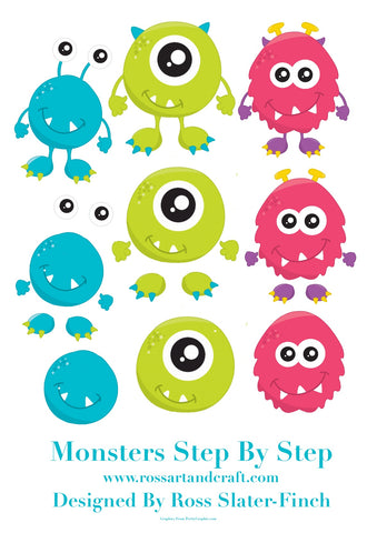 Monsters Step-By-Step Digital Cardmaking Download