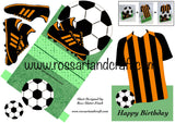 Football Card - Orange and Black (Wolves) Digital Cardmaking Download