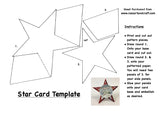 Star Card Template Digital Download