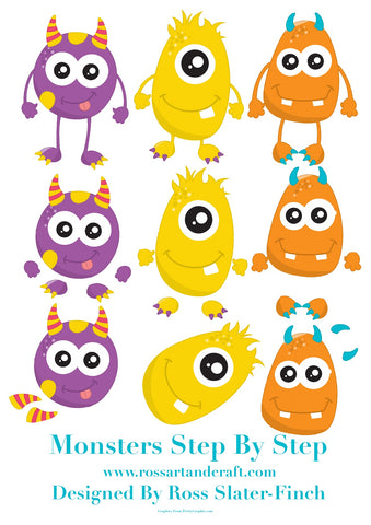 Monsters Step-By-Step Digital Cardmaking Download