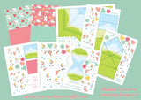 Floral Unicorn Digital Cardmaking Download Kit