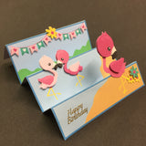 Flamingo Stepper Card Digital Cardmaking Download
