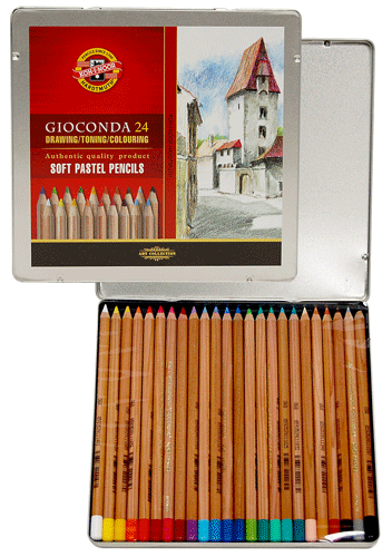 Koh-I-Noor Gioconda Soft Pastel Pencils 24 Assorted
