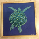 Silk Painting of a Turtle